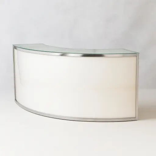 White Curved Bar